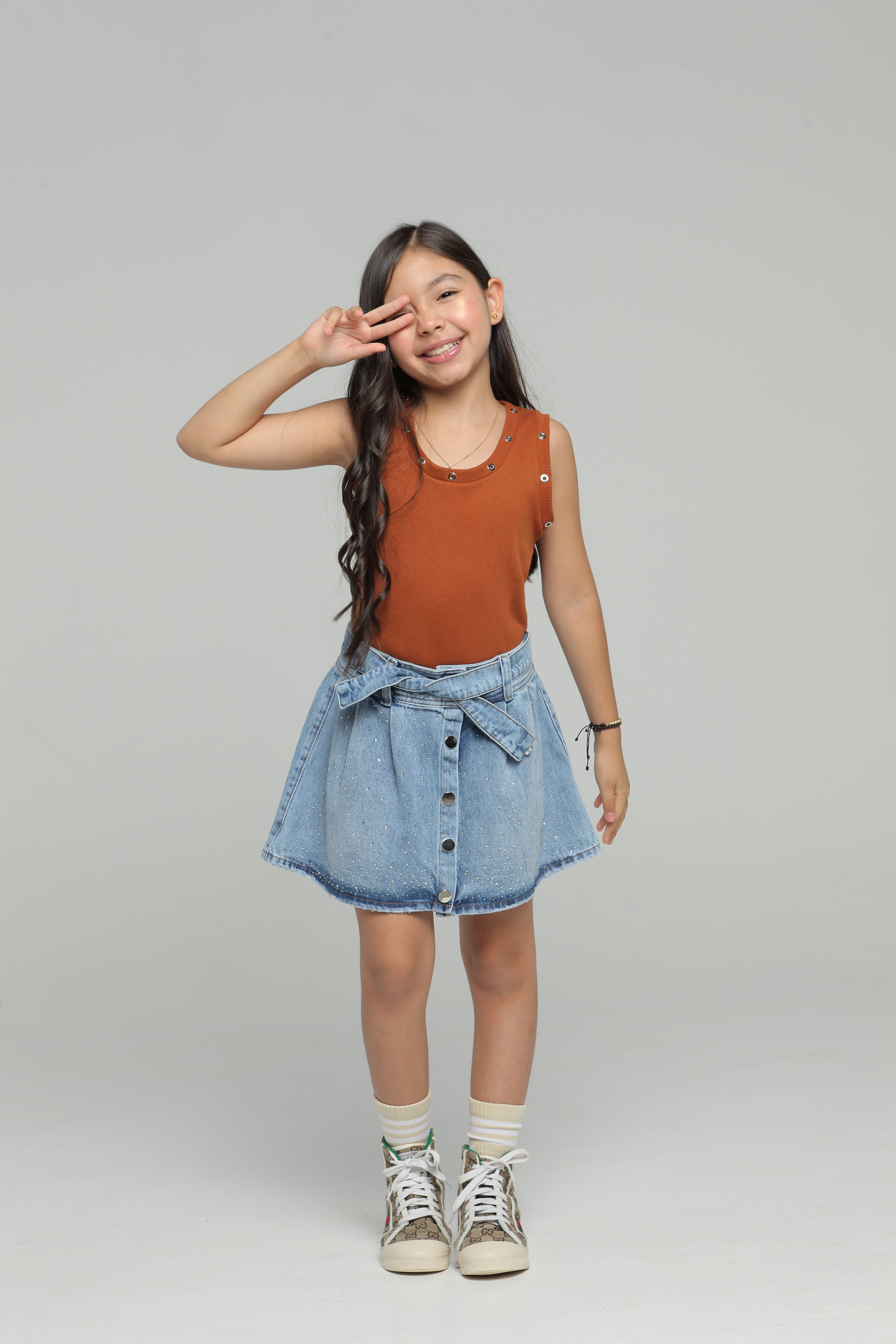 Conjunto Niña Glamour Terracota