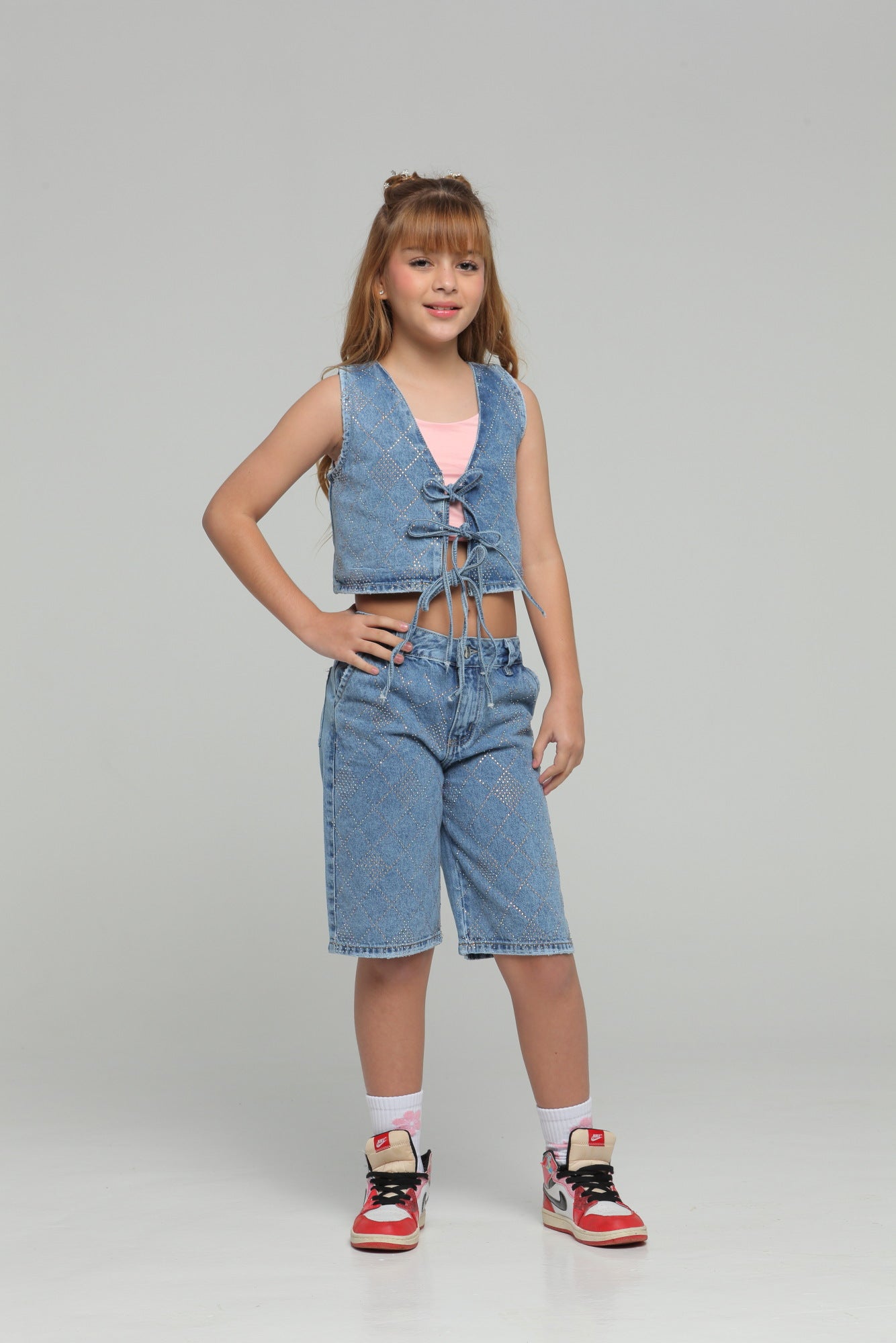 Conjunto Trio Azul Brillo Baker