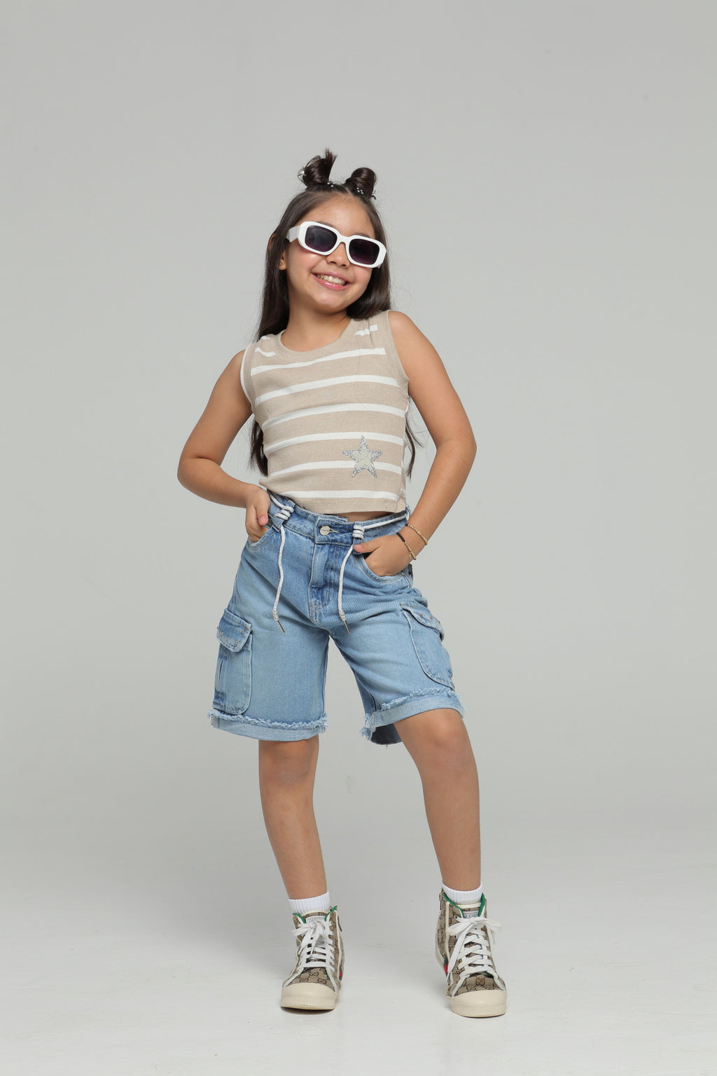 Conjunto Entusiasta Camel/Blanco