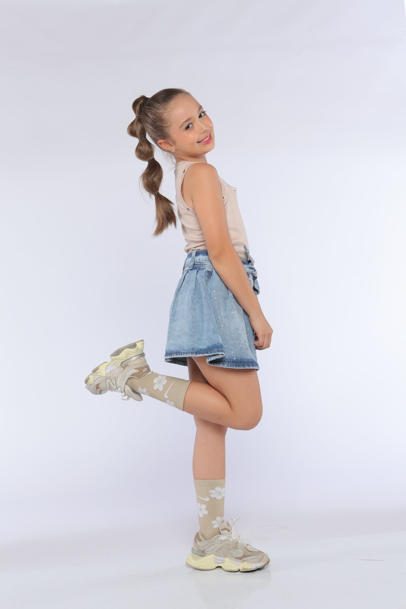 Conjunto Niña Glamour Beige