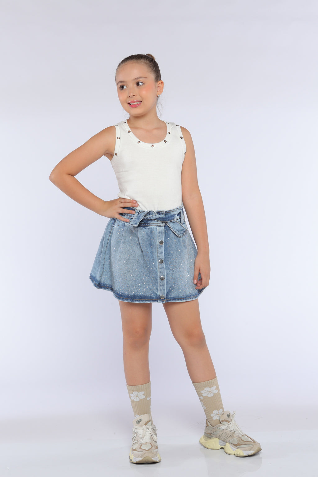 Conjunto Niña Glamour Blanco