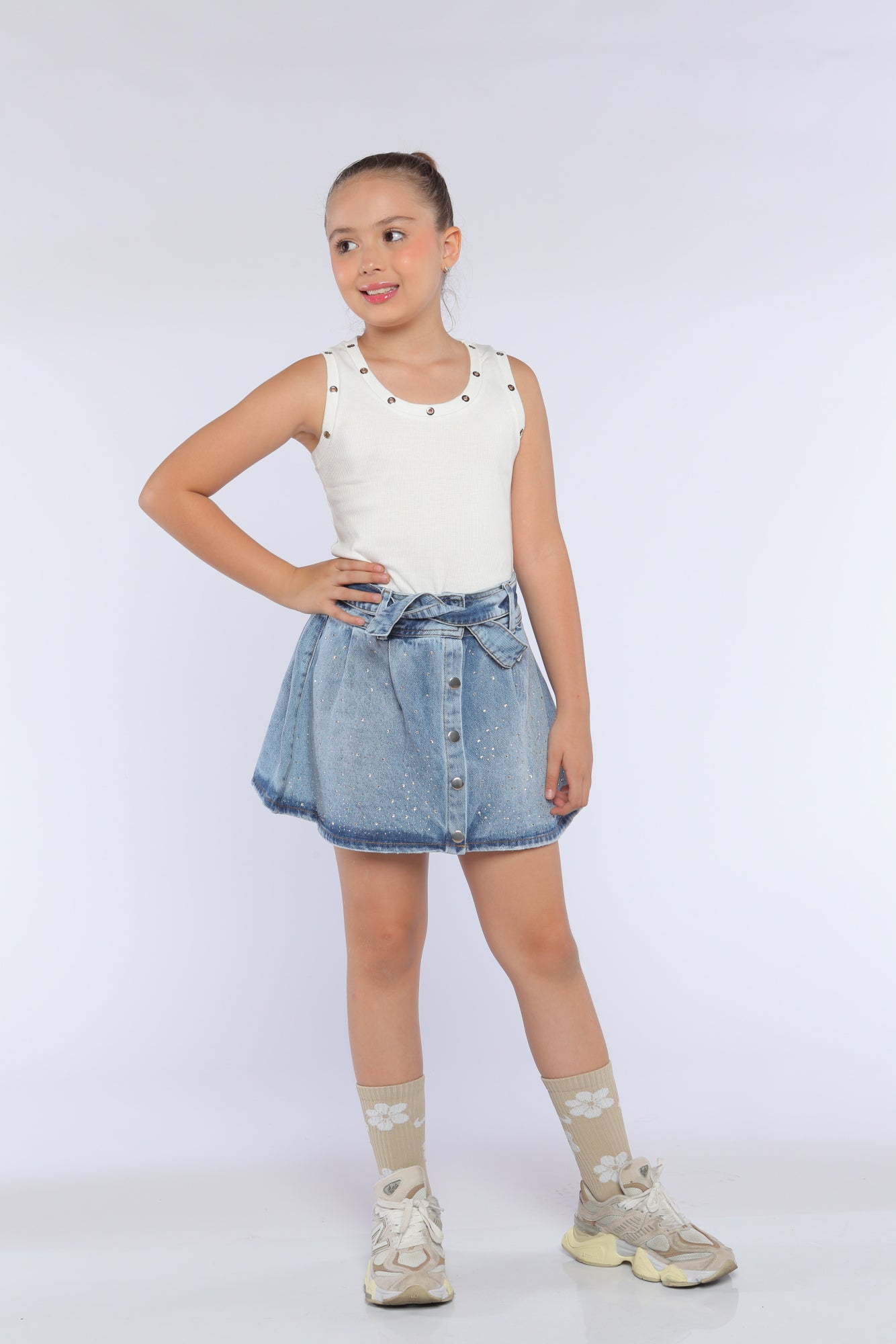 Conjunto Niña Glamour Blanco