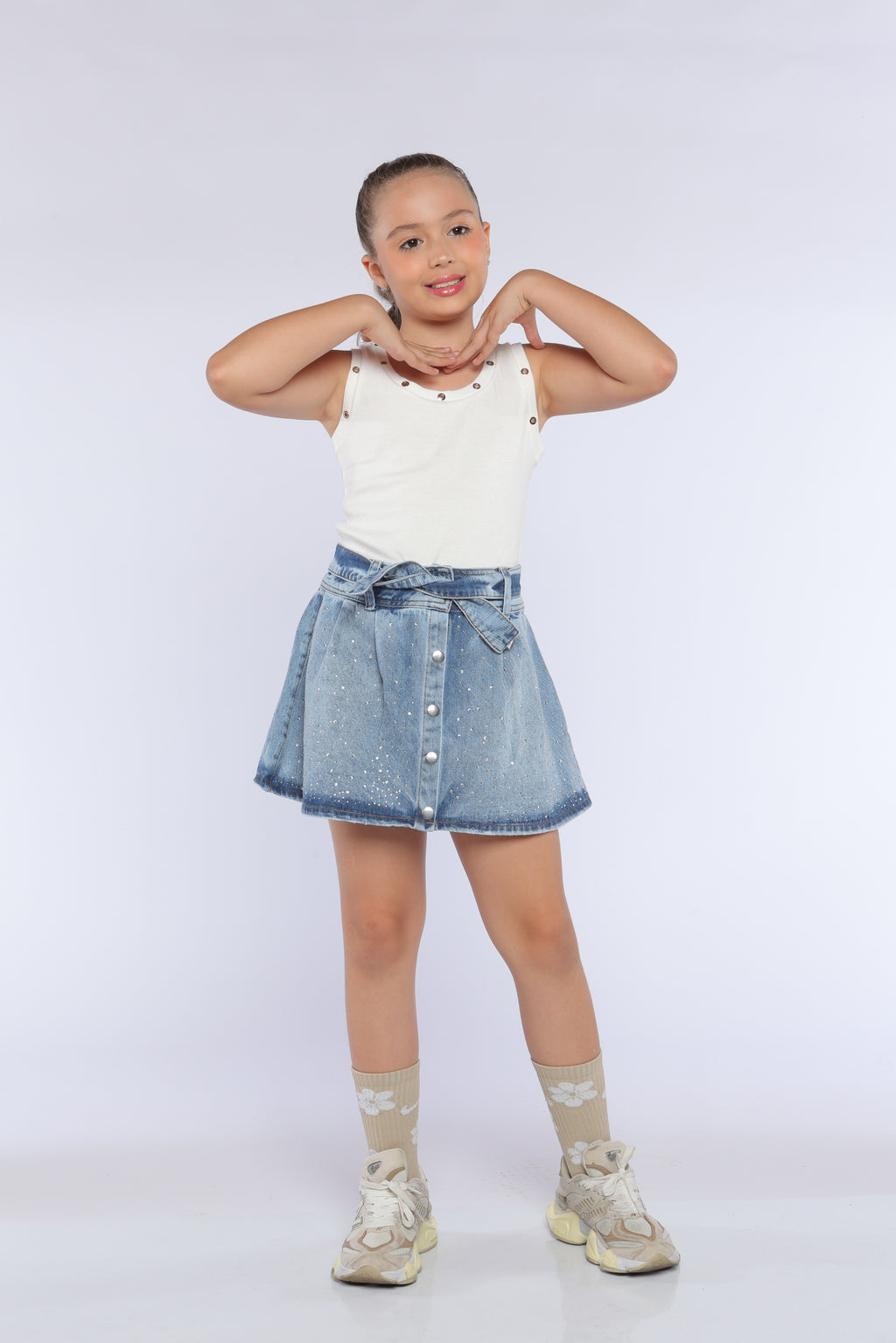 Conjunto Niña Glamour Blanco