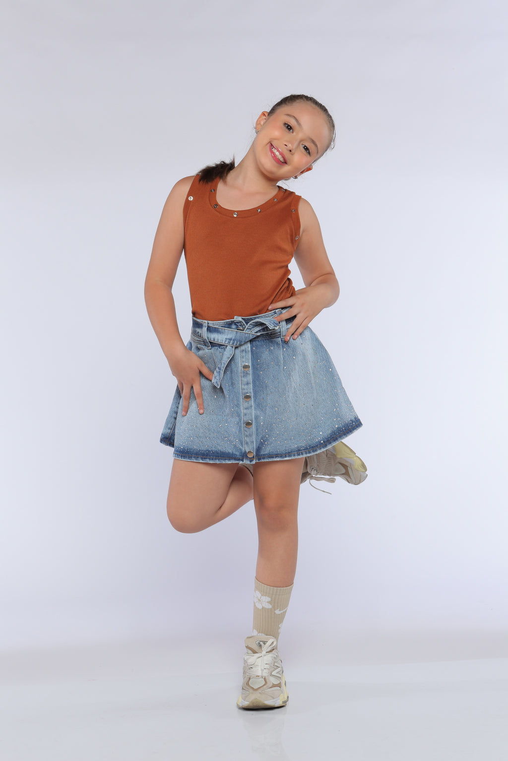 Conjunto Niña Glamour Terracota
